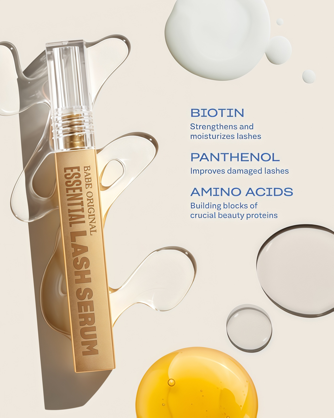 Babe Original Lash Serum - Fuller & Longer Looking Eyelashes, Advanced Lash Enhancing Treatment for Natural Lashes, Extensions & Eyebrows, Vegan & Cruelty-Free