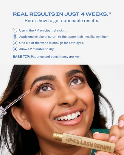 Babe Original Lash Serum - Fuller & Longer Looking Eyelashes, Advanced Lash Enhancing Treatment for Natural Lashes, Extensions & Eyebrows, Vegan & Cruelty-Free