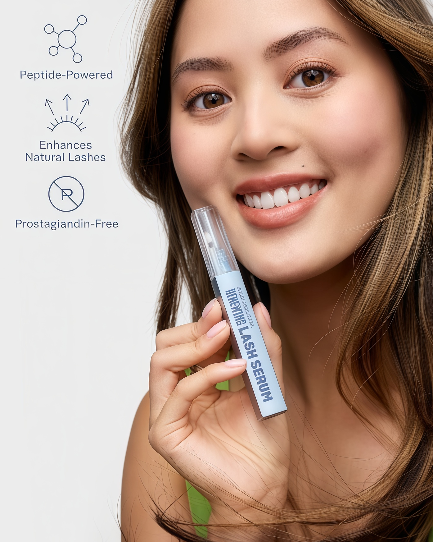 BABE ORIGINAL Renewing Lash Serum – Peptide-Infused Eyelash Serum for Fuller, Longer-Looking Natural Lashes, Lash Enhancing Treatment with Nourishing Botanicals, Vegan & Cruelty-Free Gentle